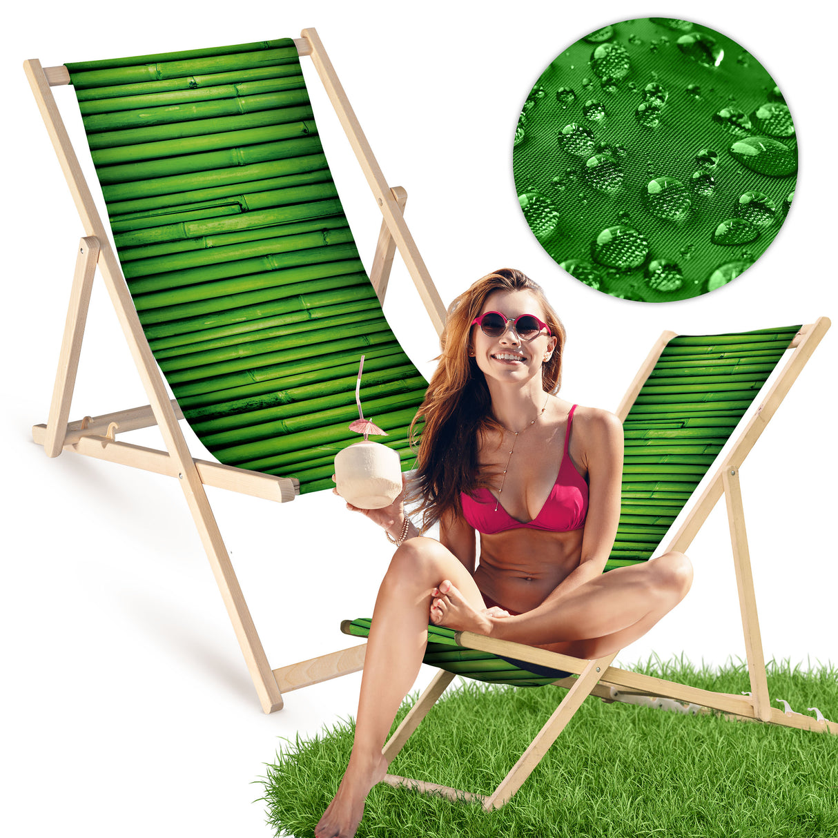 Holz-Liegestühle Bamboo