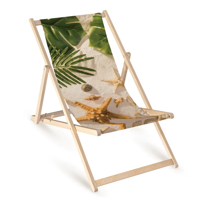 Holzliegestuhl mit Druck Lato