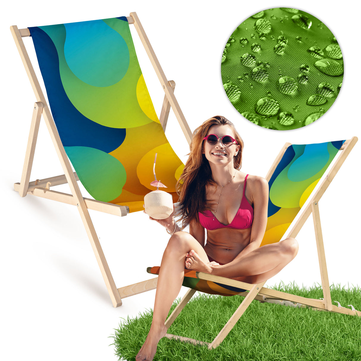 Holz-Liegestühle Runde Formen