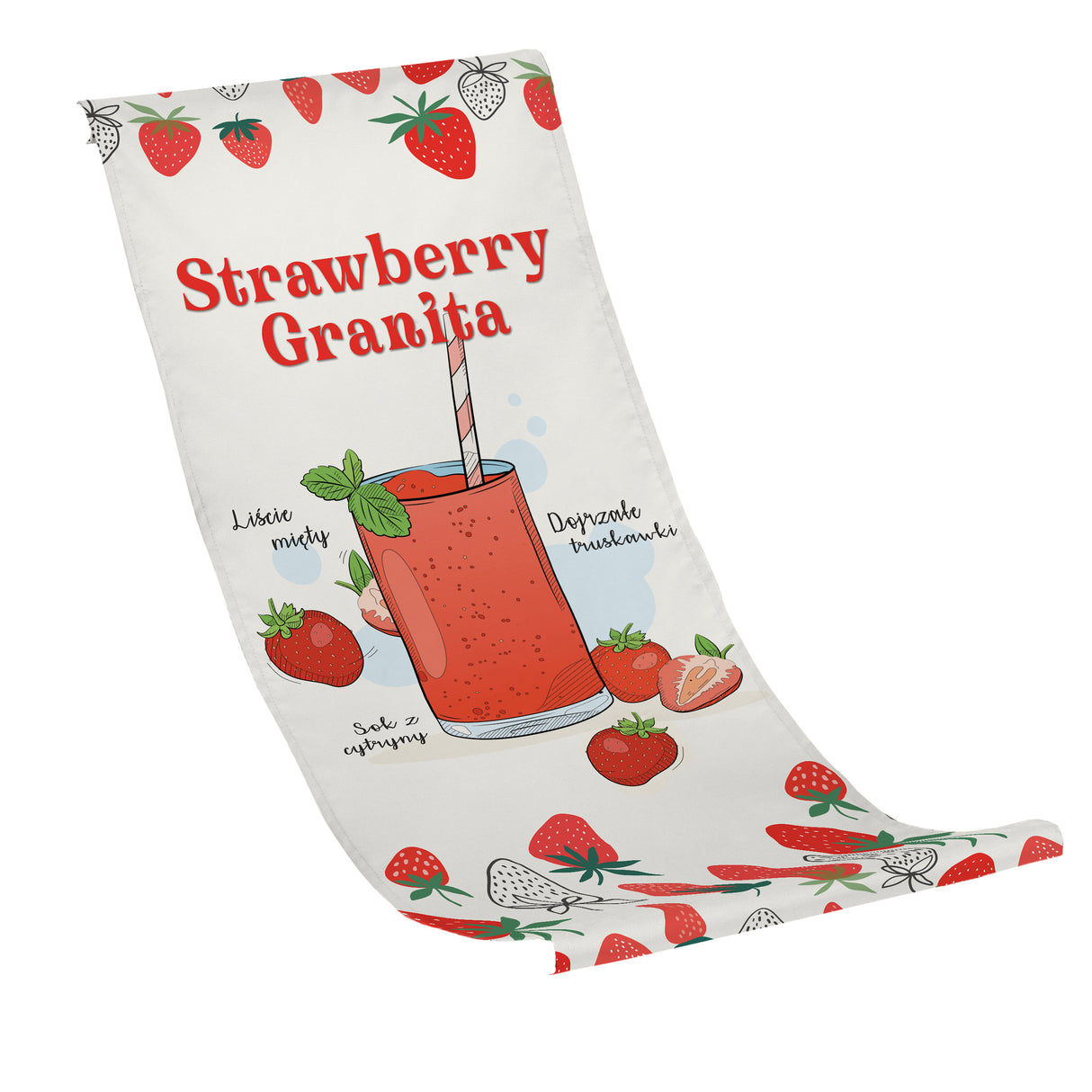 Liegestuhlbezug STRAWBERRY GRANITA