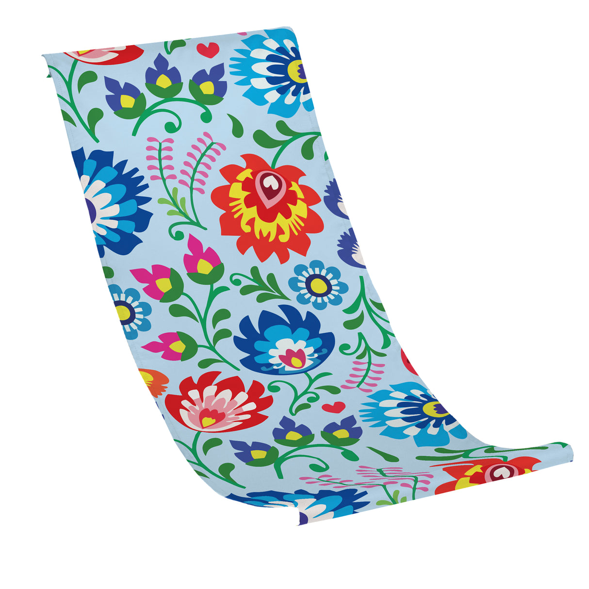 Liegestuhlbezug FOLK HELLBLAU