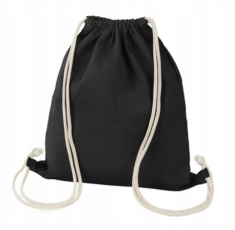 Baumwoll-Rucksack Schwarz 370x410mm
