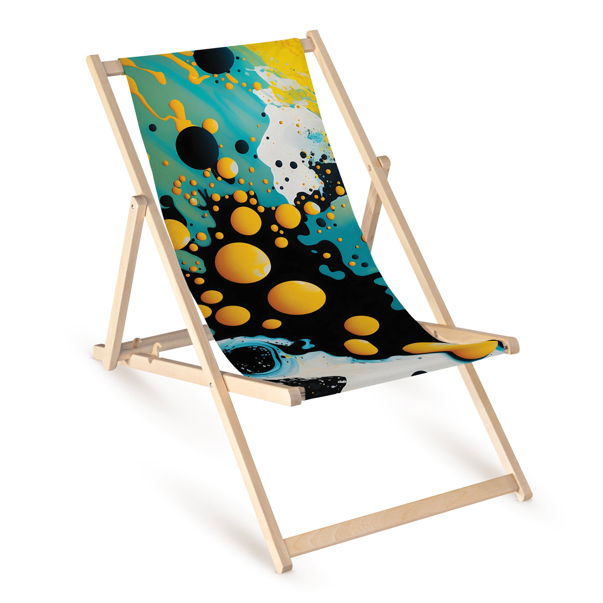 Holz-Liegestühle Gelbe Blasen