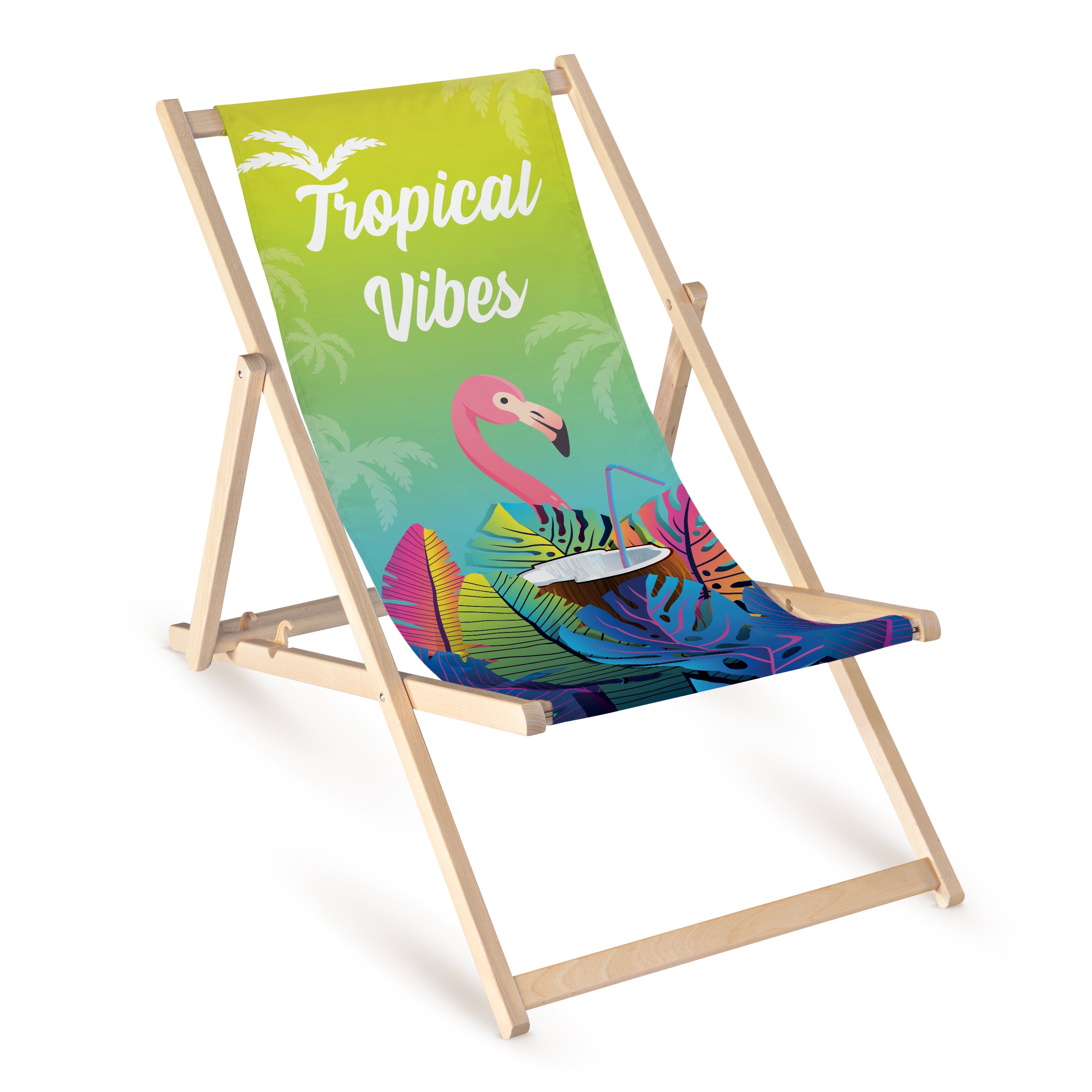 Holz-Liegestühle Tropical Vibes