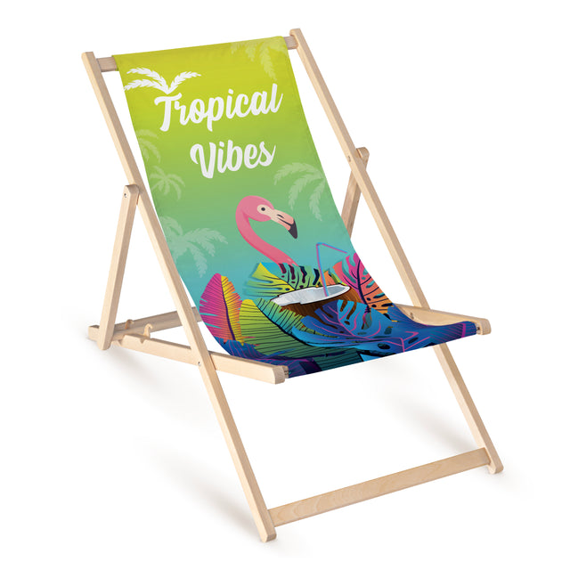 Holz-Liegestühle Tropical Vibes
