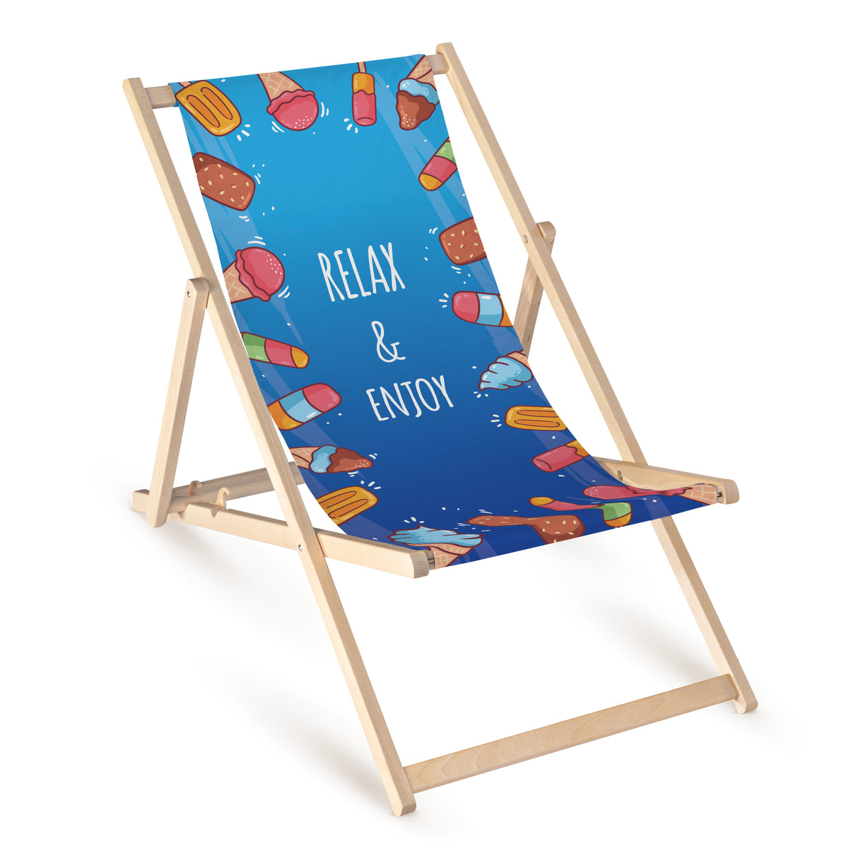 Holz-Liegestühle Relax and Enjoy