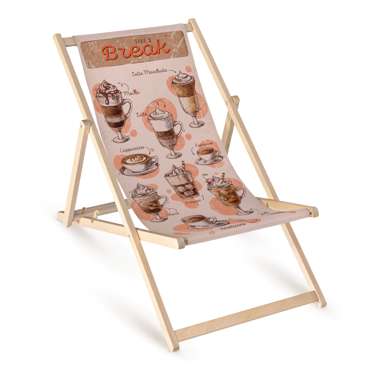 Holz-Liegestühle Coffee Break