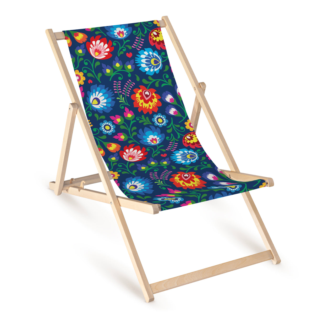 Holz-Liegestühle Folk Marineblau