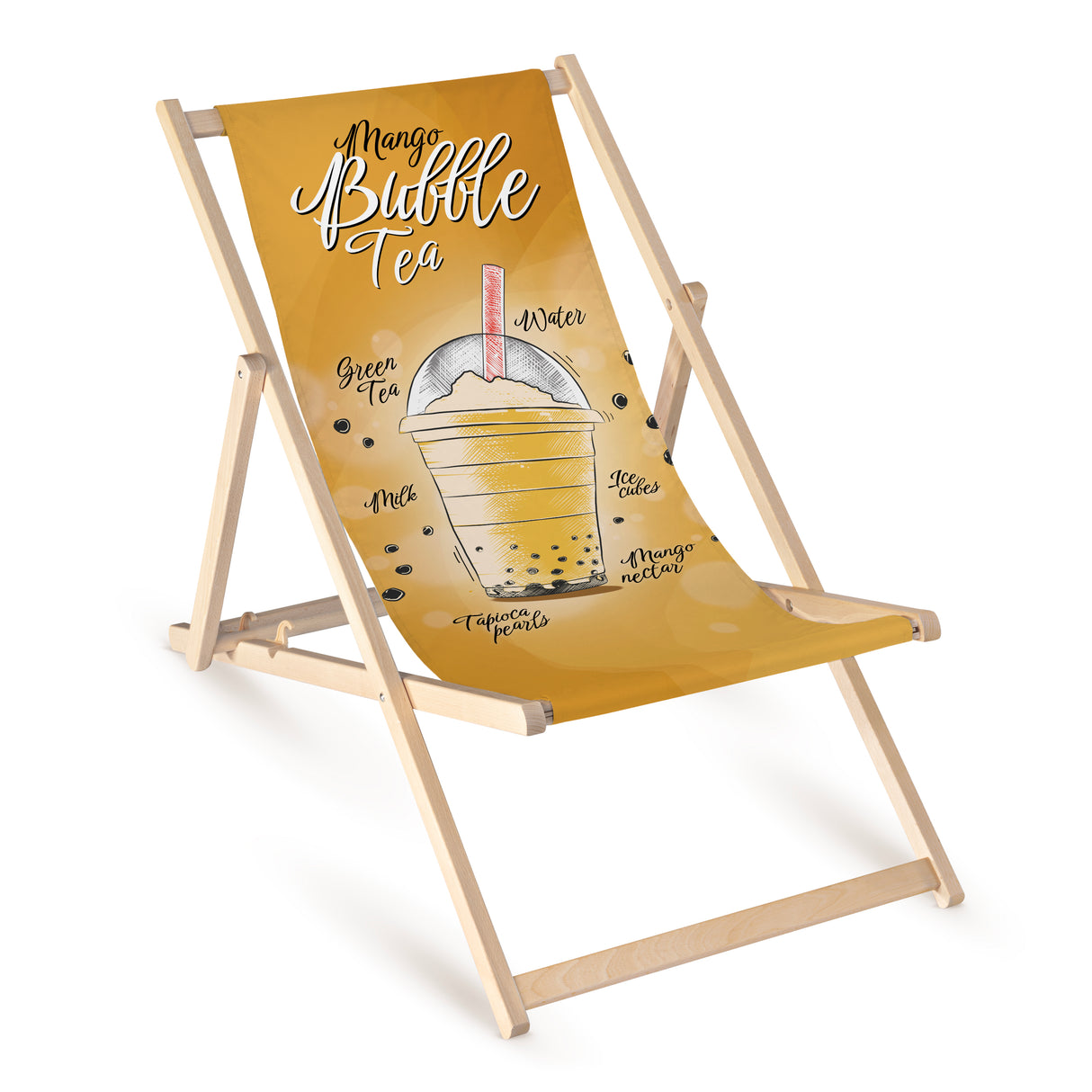 Holz-Liegestühle Mango Bubble Tea