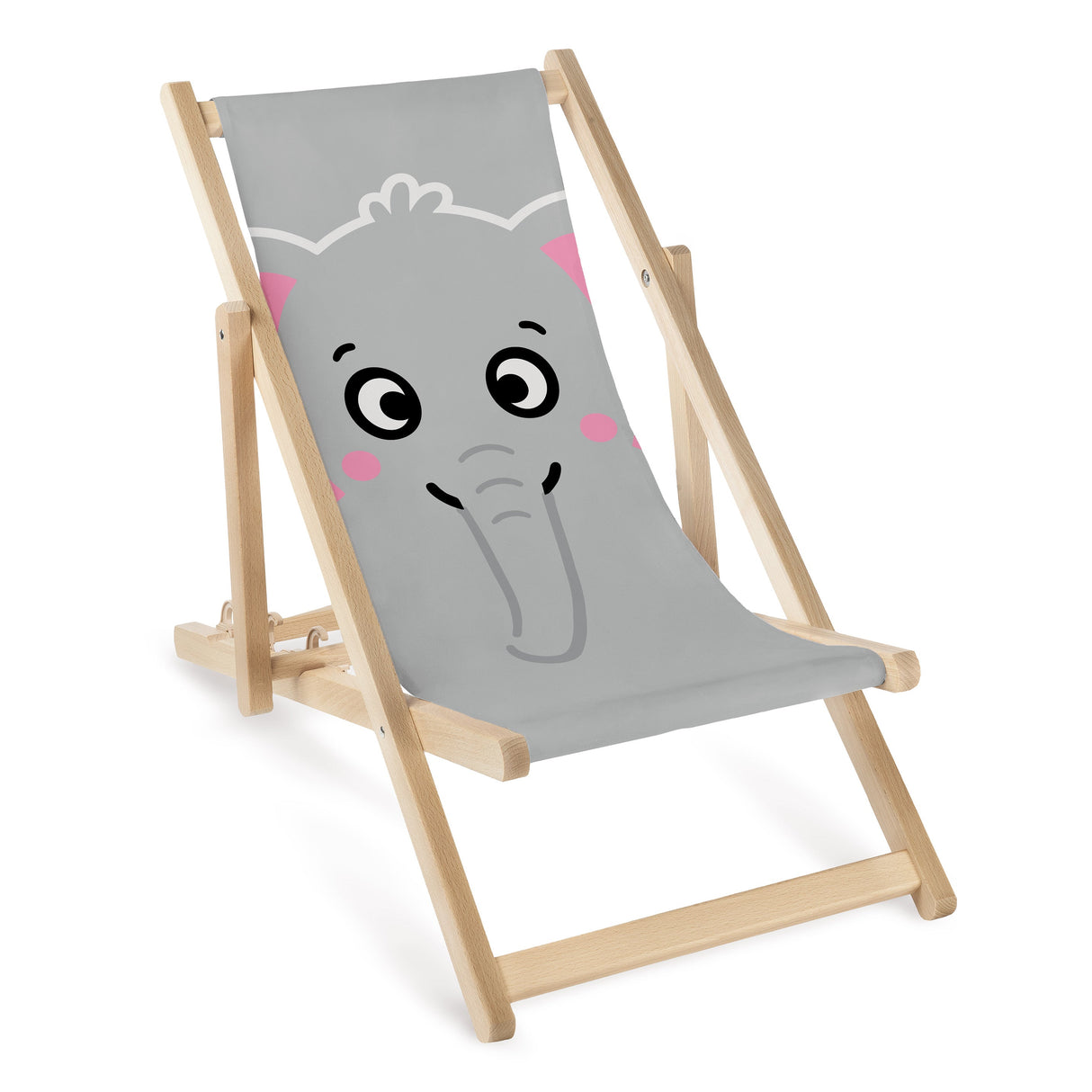 Holz-Liegestuhl für Kinder Elefant