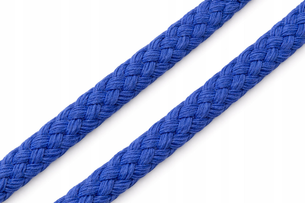 Geflochtene Baumwollkordel 5 mm – Makramee-Schnur 1 m Blau