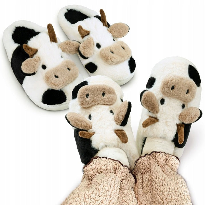 Plüschhausschuhe „Kuh“