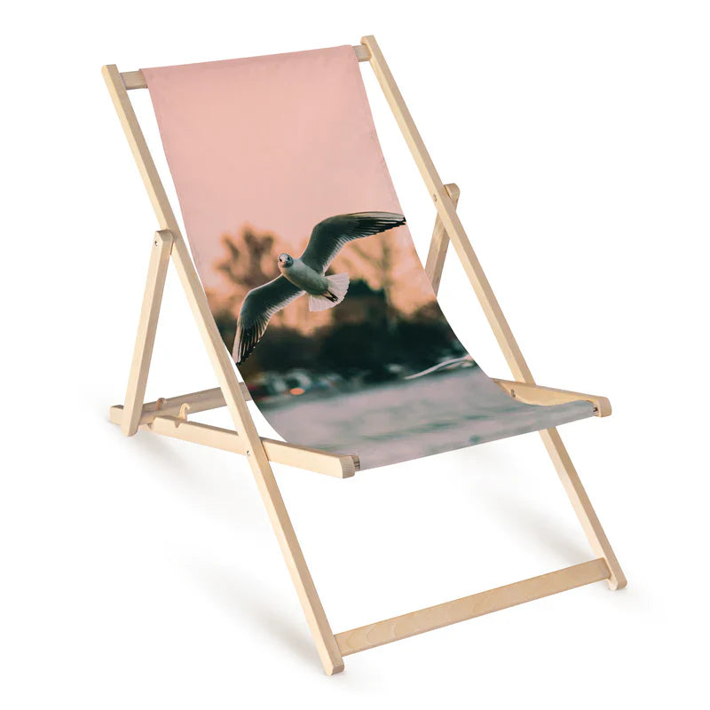 Holzliegestuhl mit Druck TIERE