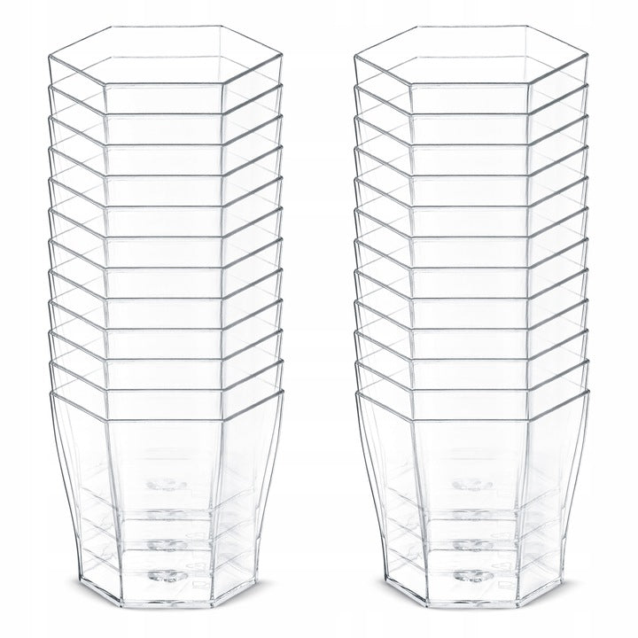 24 Stück Desserttassen 60ml Wiederverwendbare Dessertgläser Plastik