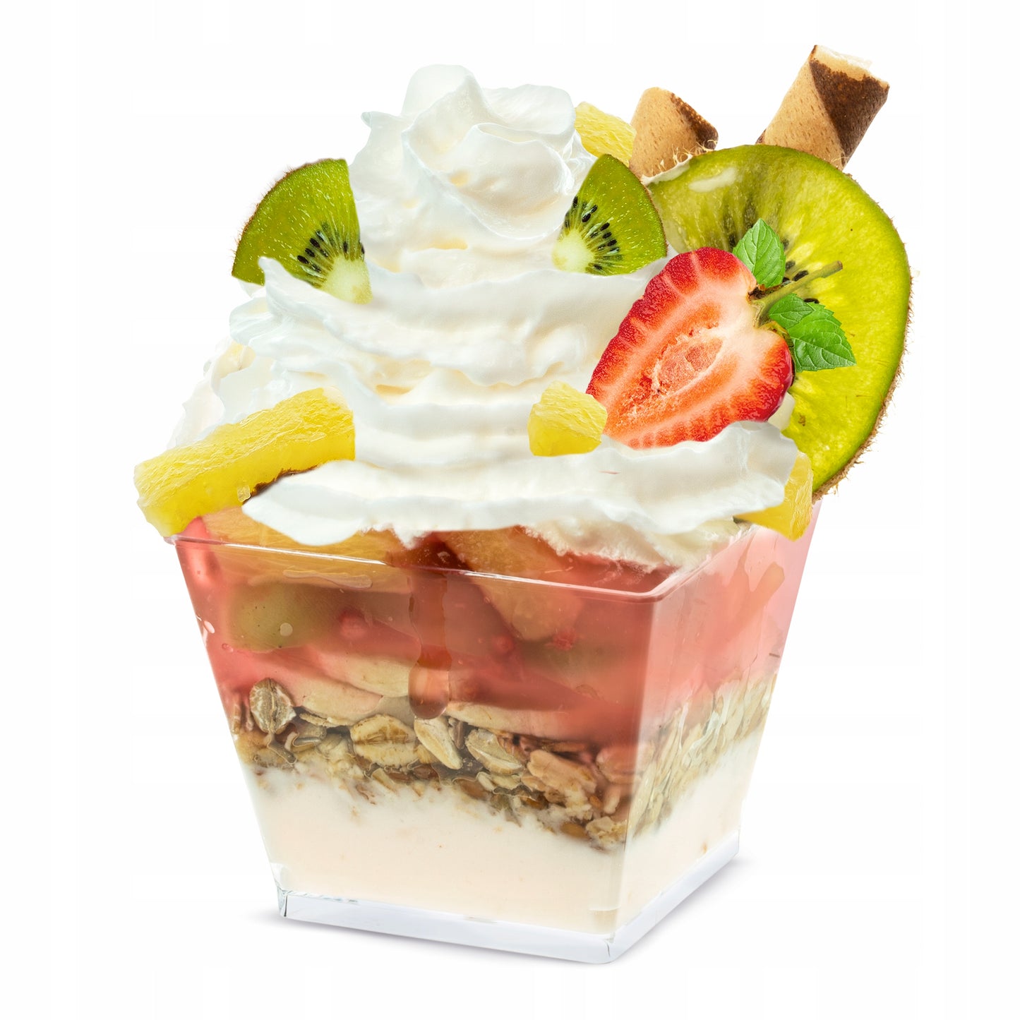 25 Stück Desserttassen 200ml Wiederverwendbare Dessertgläser Plastik