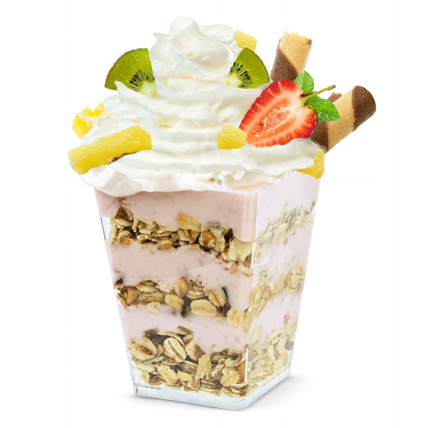 25 Stück Desserttassen 160ml Wiederverwendbare Dessertgläser Plastik