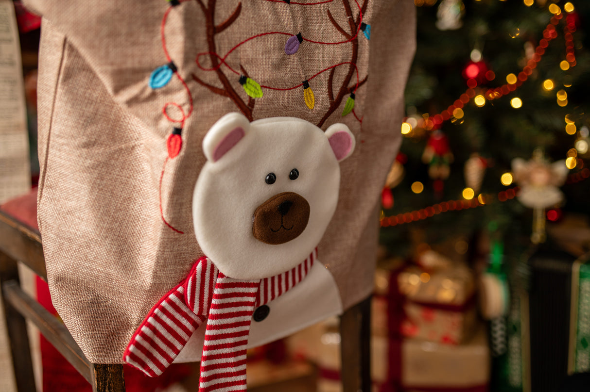 Teddybär-Stuhlbezug Weiß