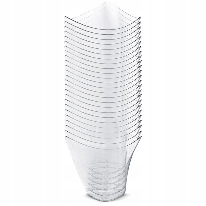 25 Stück Desserttassen 185ml Wiederverwendbare Dessertgläser Plastik