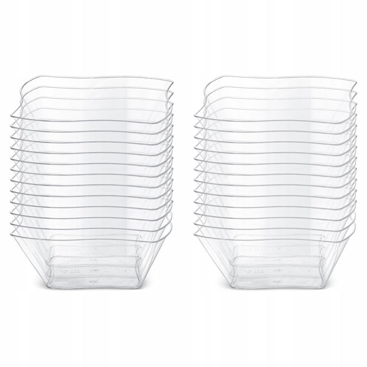 24 Stück Desserttassen 150ml Wiederverwendbare Dessertgläser Plastik