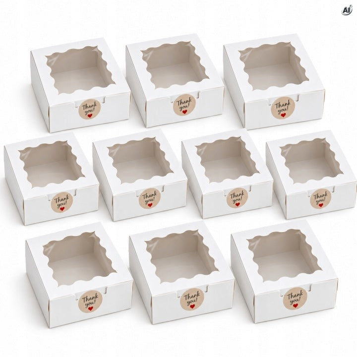 Geschenkboxen aus Papier mit Sichtfenster 10 Stück