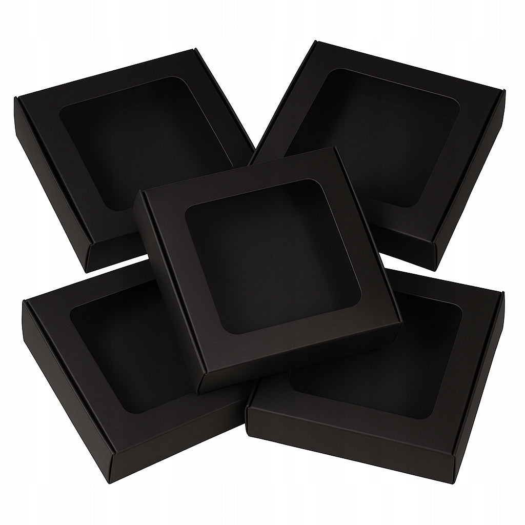 Set von Schachteln mit Sichtfenster