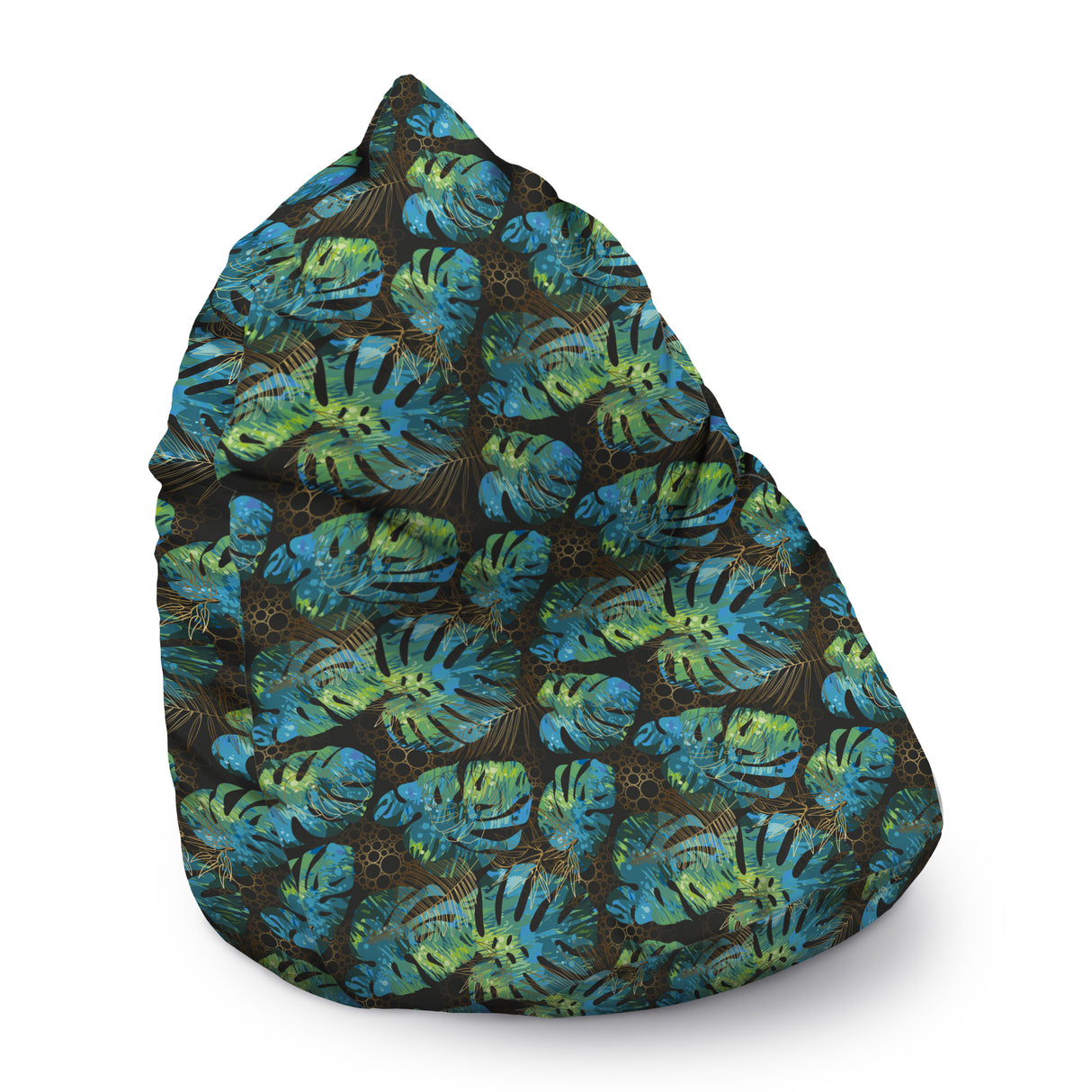 Bean Bag Sitzsack – XXL-Beutel mit 300 l – MEERGRÜNE MONSTERA