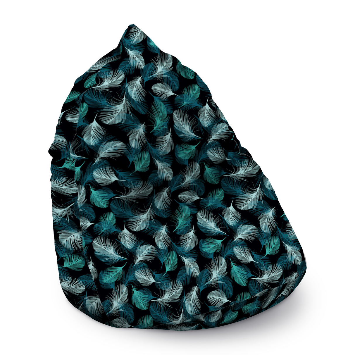 Bean Bag Sitzsack – XXL-Beutel mit 300 l – TÜRKISFARBENE FEDERN