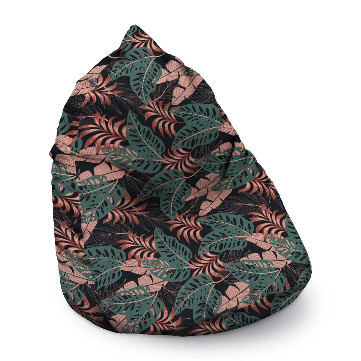 Bean Bag Sitzsack – XXL-Beutel mit 300 l – DUNKEL LACHSFARBENE BLÄTTER