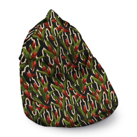 Bean Bag Sitzsack – XXL-Beutel mit 300 l – Schwarz BLUMEN