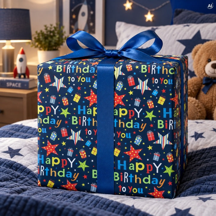 Geschenkpapier 50x70 cm, gemischte Muster
