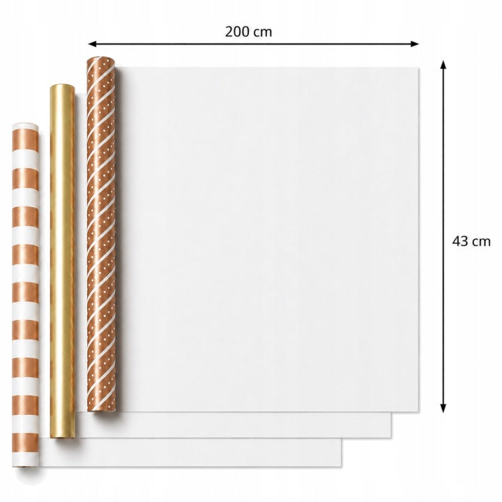 Dekoratives Geschenkpapier GOLD-BRAUN