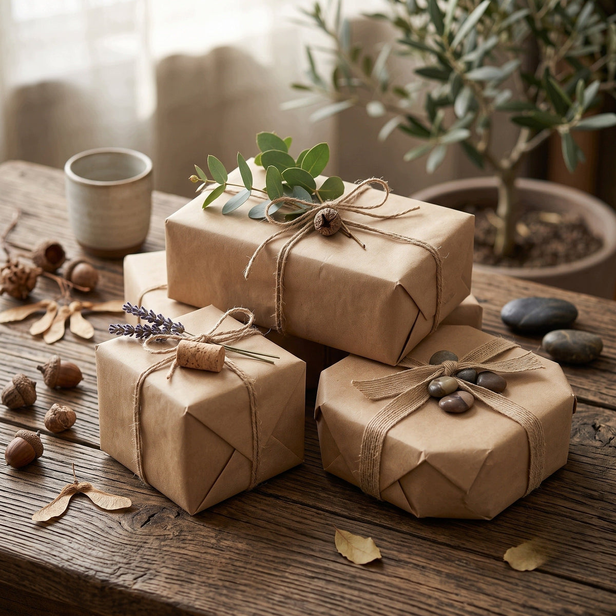 KRAFT-Geschenkpapier für Geschenke und Pakete 44 cm/30 m