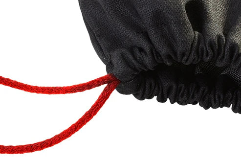 Baumwollrucksäcke schwarz mit roter Schnur 38x42 cm