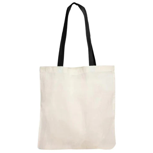 Ecru-Baumwollbeutel 38x42cm SCHWARZES OHR 140g/m2