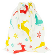 Weihnachts-Baumwollbeutel 30x45cm BUNTE RENTIERE