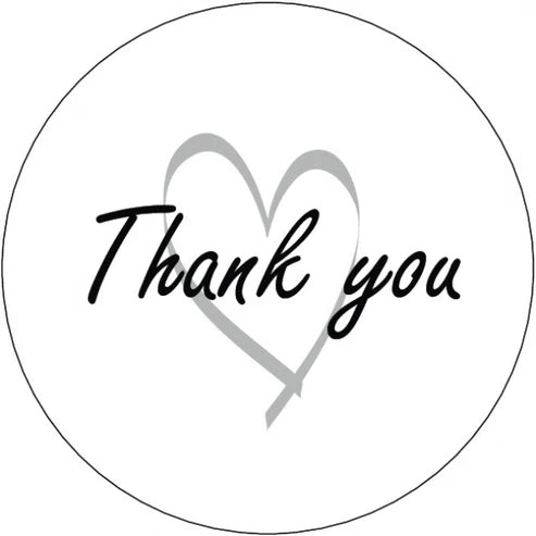 Selbstklebende dekorative Aufkleber Thank You 10 Stück