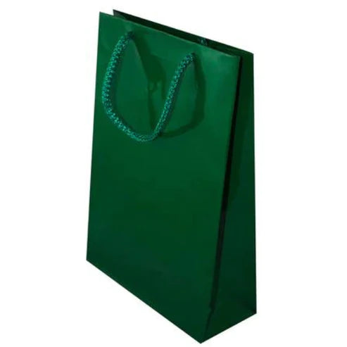 Papiertüten mit Schnurgriff Grün 170x70x250mm