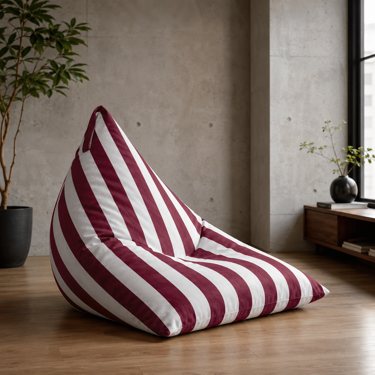 Sitzsack Pillow XXL VELVET Bunt gestreift
