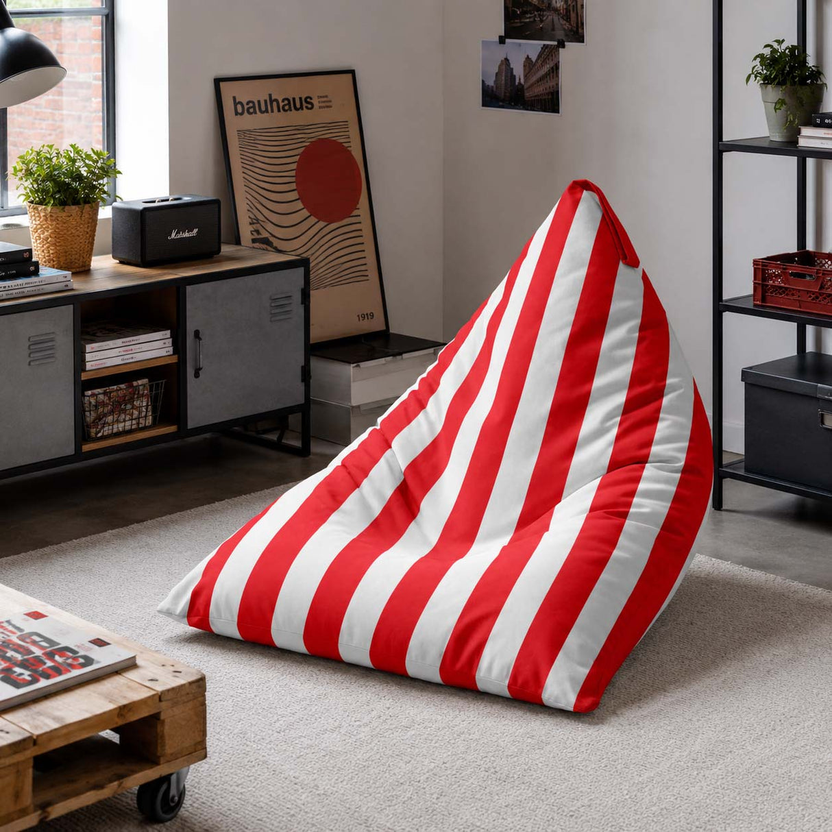 Sitzsack Pillow XL OXFORD Bunt Gestreift