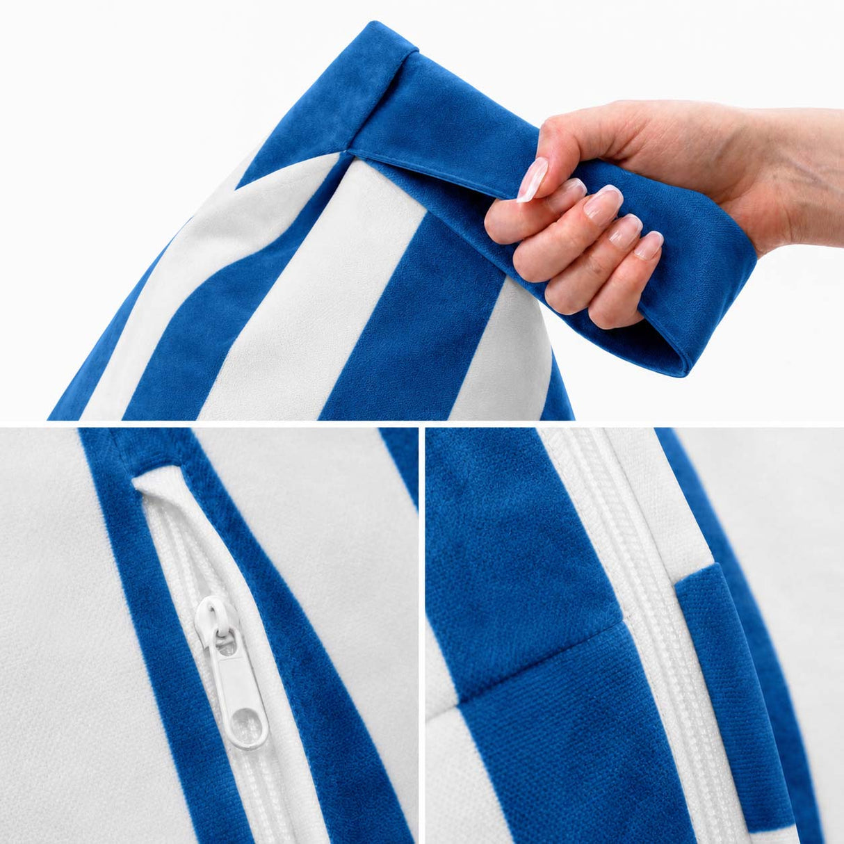 Sitzsack Pillow XL VELVET Bunt Gestreift