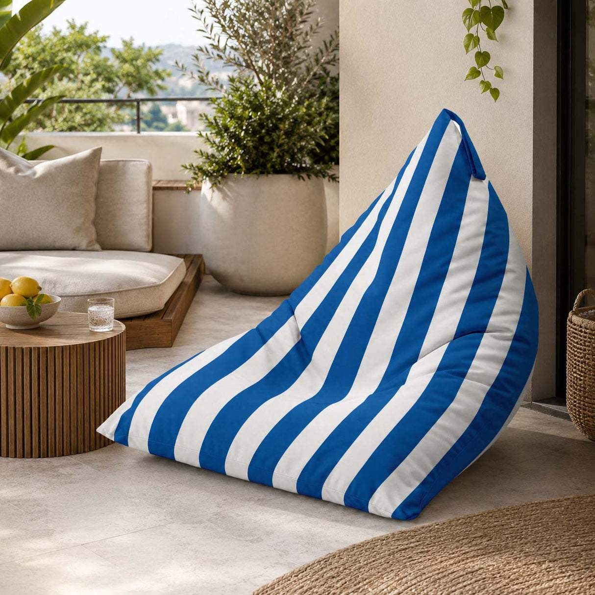 Sitzsack Pillow XL OXFORD Bunt Gestreift