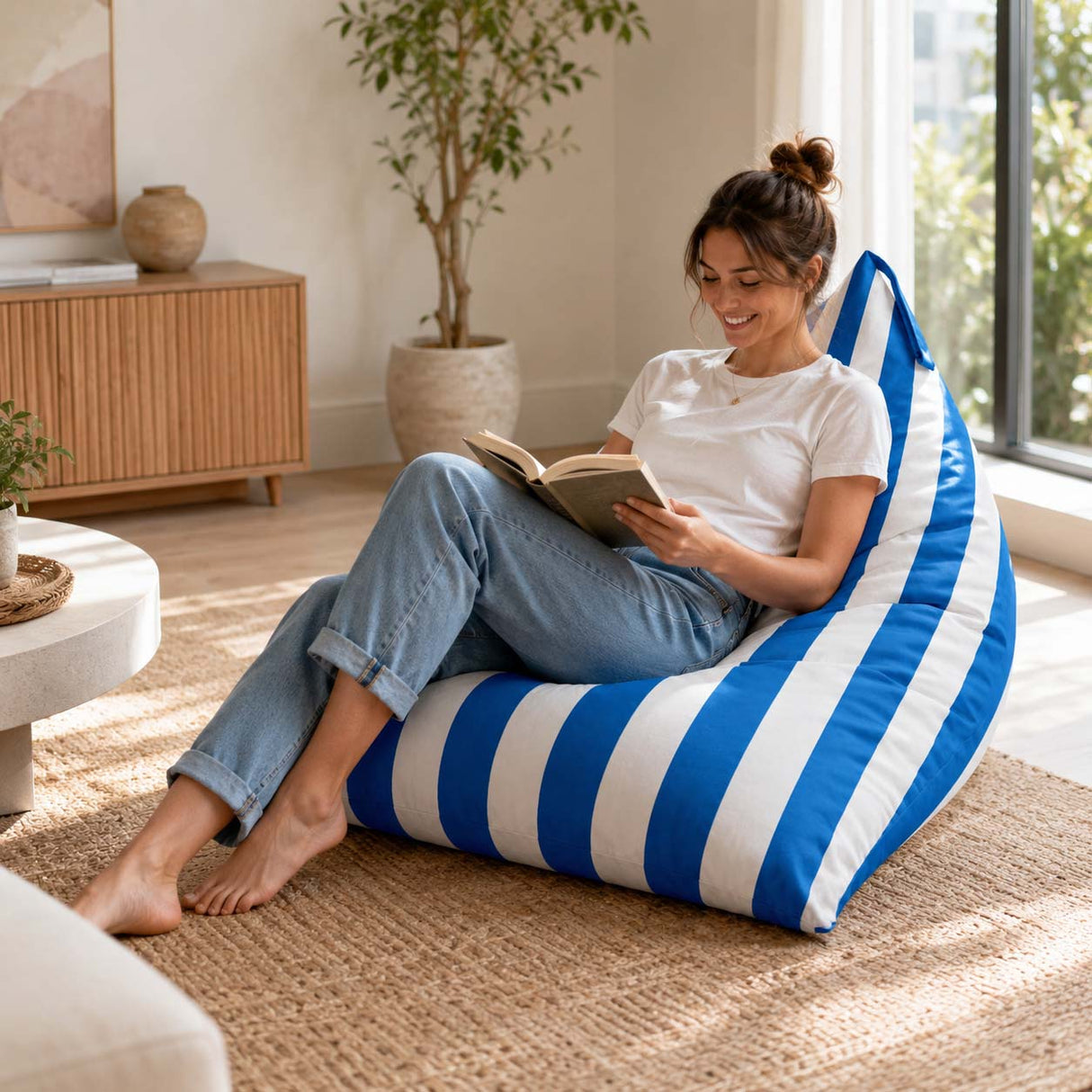 Sitzsack Pillow XL OXFORD Bunt Gestreift