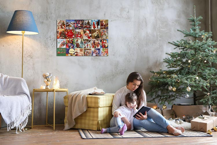 Adventskalender-Puzzle - 24 verschiedene Weihnachtsbilder