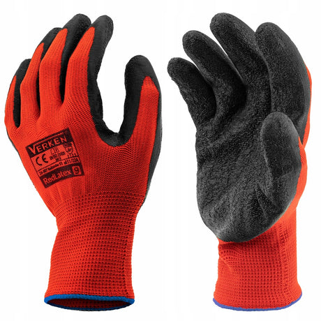 Poröse Arbeitshandschuhe mit Latexbeschichtung, 12 Paare, Größen S-XXL