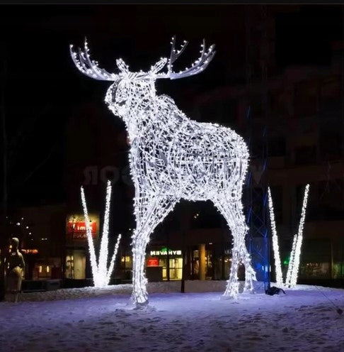 Leuchtendes Rentier 2,5m Straßendekoration