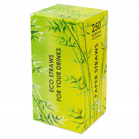 Dicke Papierstrohhalme Braun 20 cm – 200 Stück