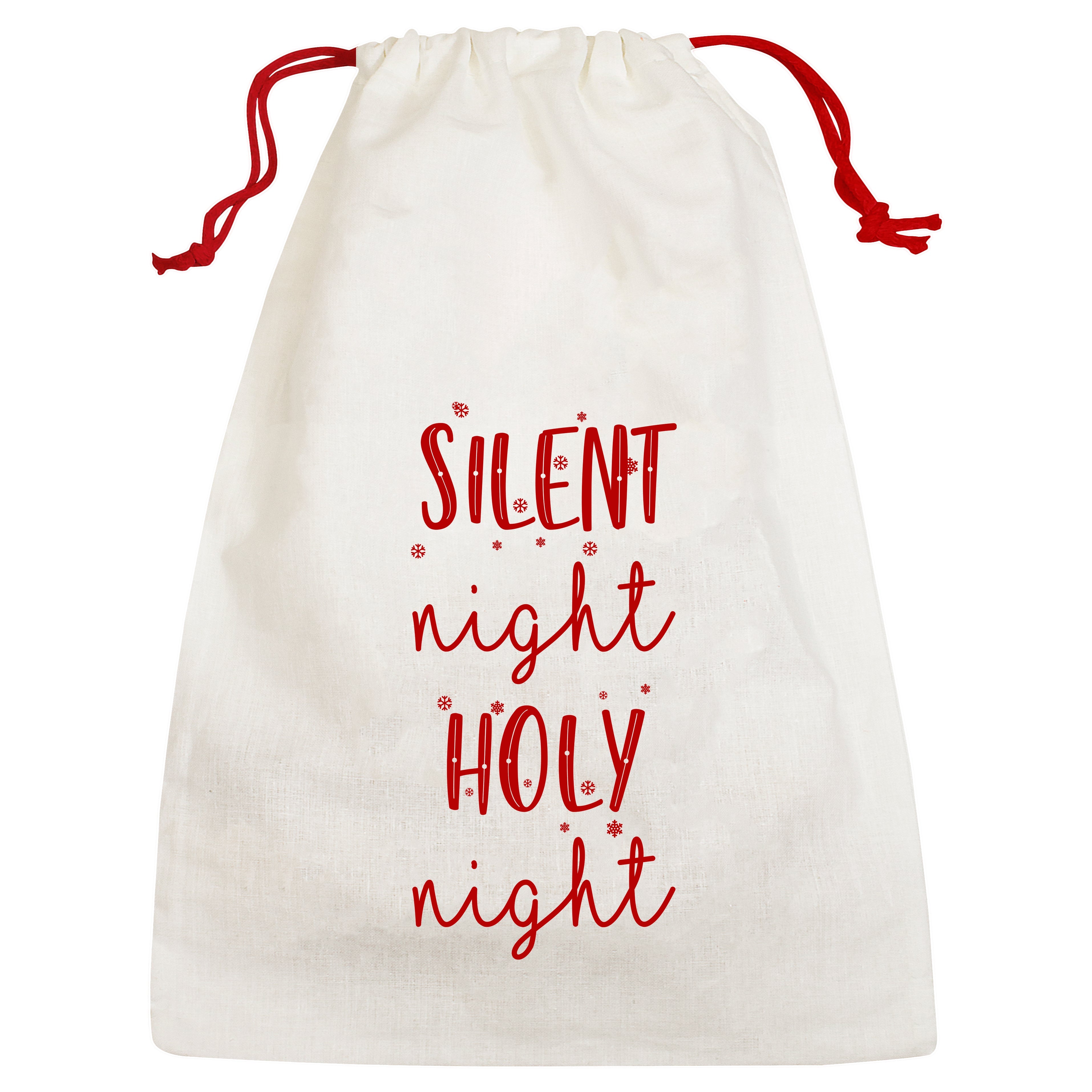 Weihnachts-Baumwolltasche 250x400mm Ecru