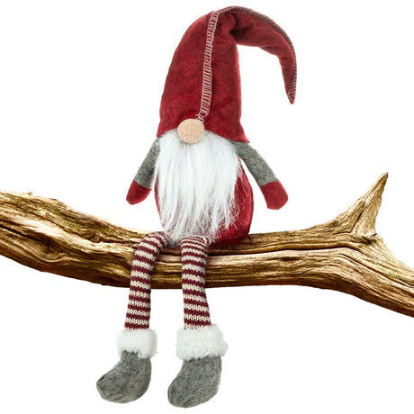 Weihnachtszwerg mit Bart ROT 50cm