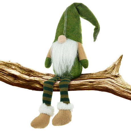 Weihnachtszwerg mit Bart GRÜN 50cm