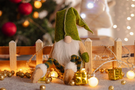 Weihnachtszwerg mit Bart GRÜN 50cm